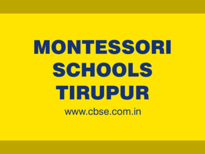 Tirupur Montessori Schools List